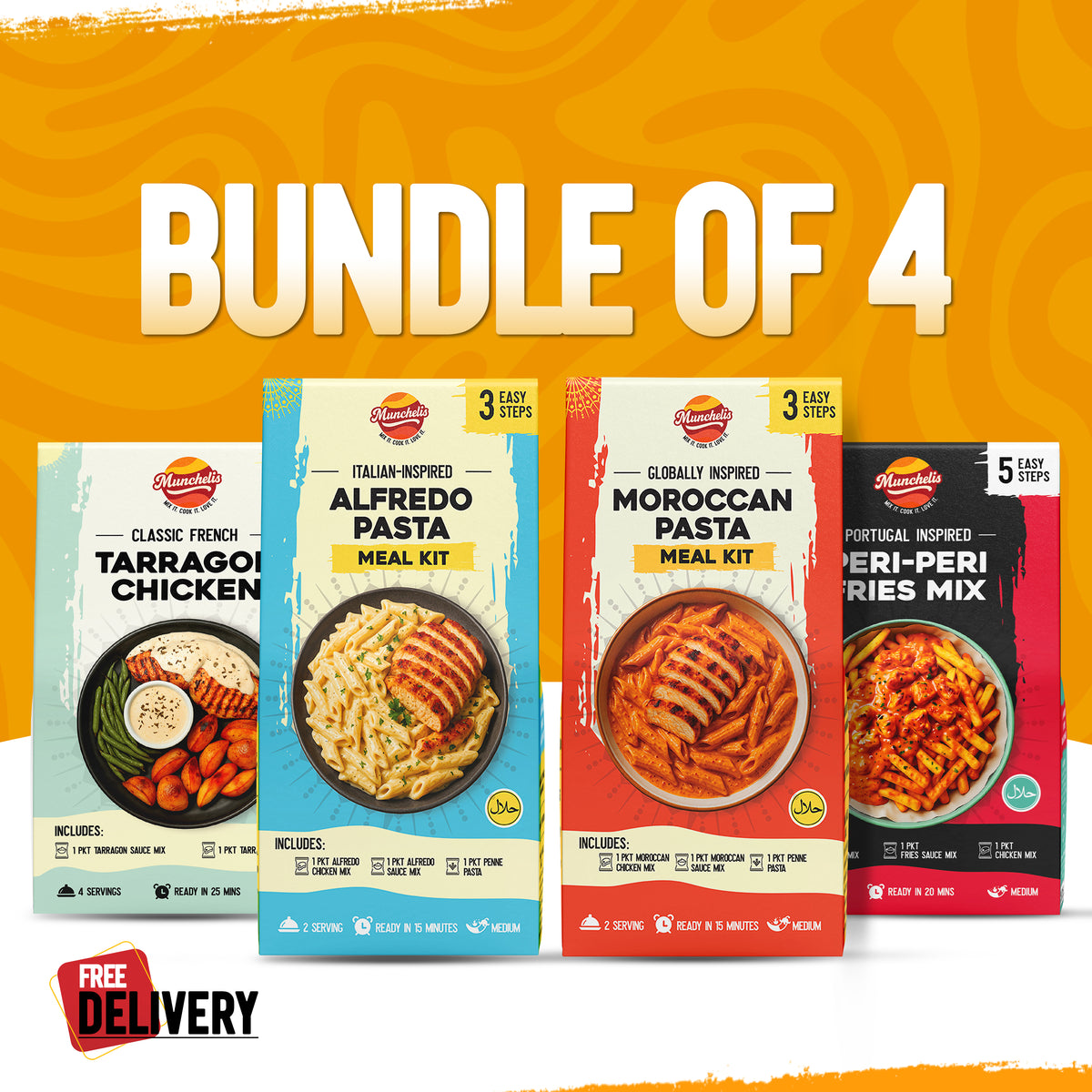 Seasoning and Meal Kit Combo - Pack of 4